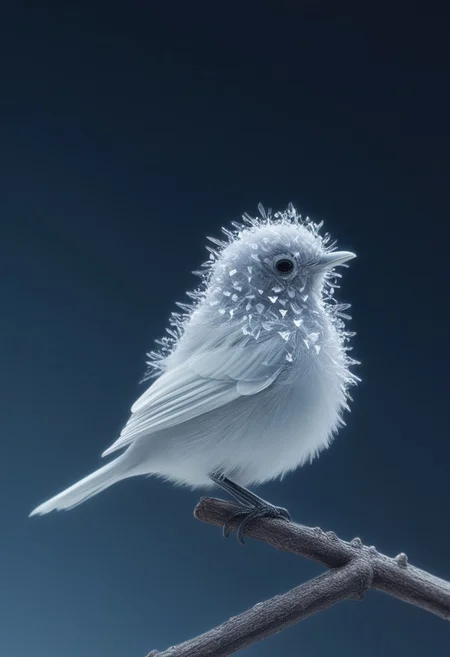 a cute snowflake bird