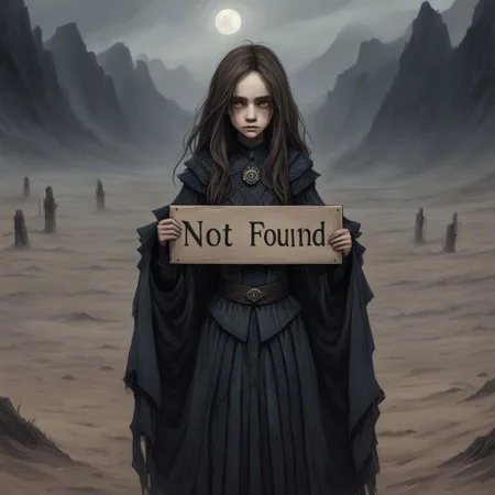 (((Ultra detailed, Megapixel)))
1girl, (((holding out a sign with number "NOT*FOUND"))), by charlie bowater and dan mumford and trevor Brown, hands, terror, gloomy, dark, blank face, no face, wasteland background, no mouth, no eyes, long hair