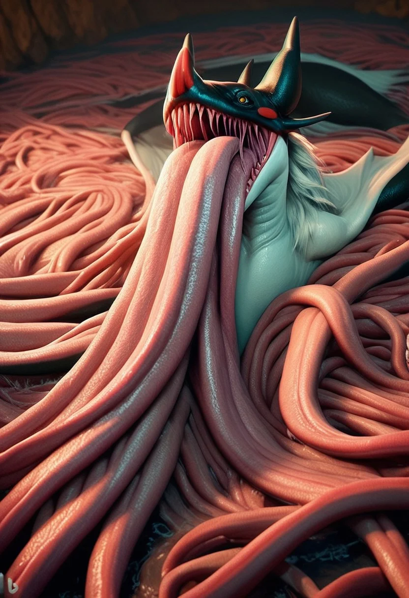 score_9, score_8_up, score_7_up, source_realistic, Noivern, sticking out hypermultitongues, hyper tongue, thick tongue, feral, solo, tongue ocean, whole body completely covered with tongue ocean, laying on tongue ocean