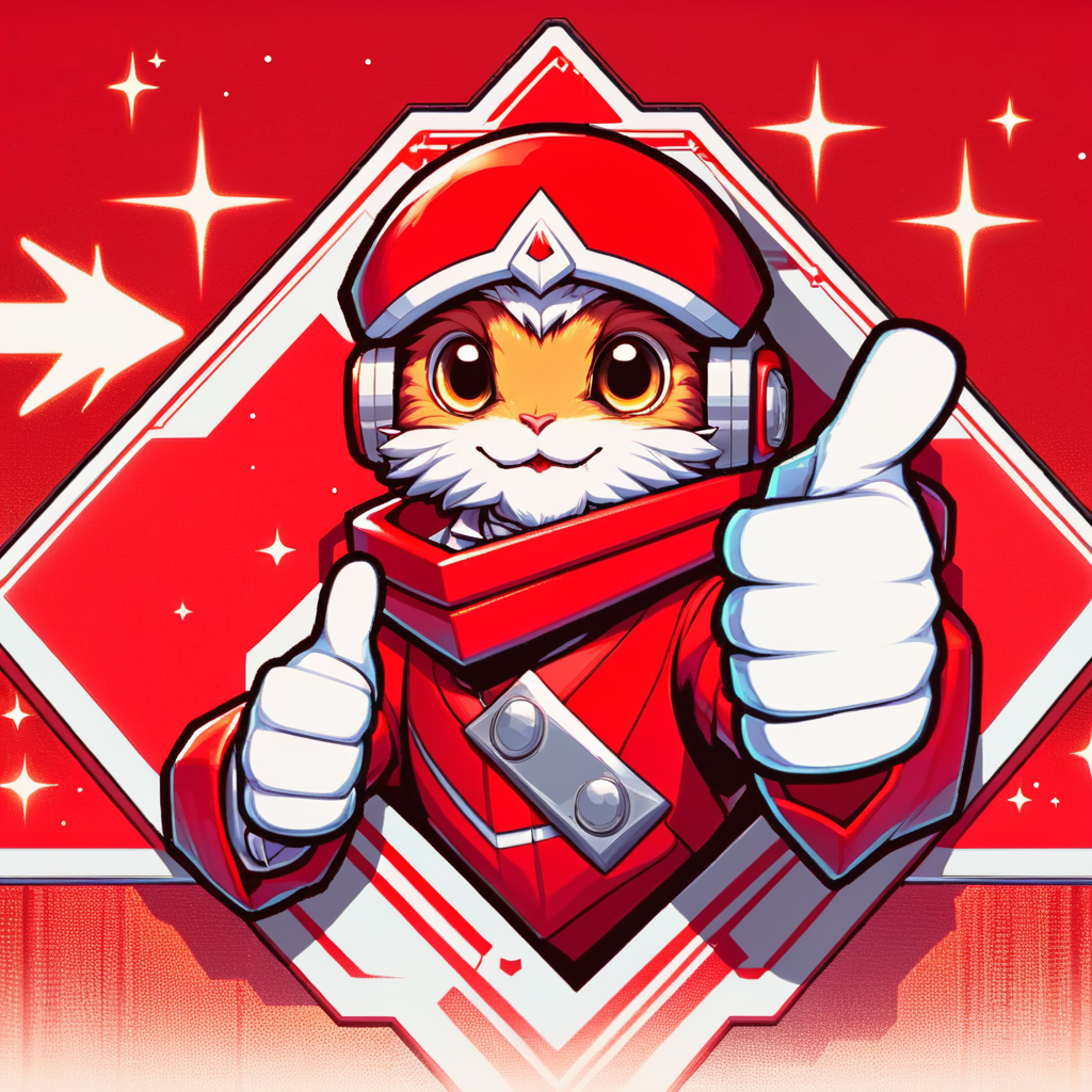 DonMSt0pS1gnXL red, tholian, thumbs up  <lora:DonMSt0pS1gnXL-000006:0.75>