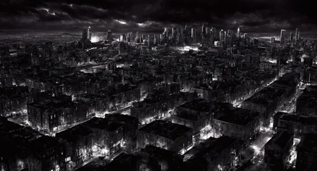 Dark Fantasy Art of <lora:sin city style v2:1>
Dark Fantasy Art of a black and white photo of a city at night sin city style, dark, moody, dark fantasy style, dark, moody, dark fantasy style