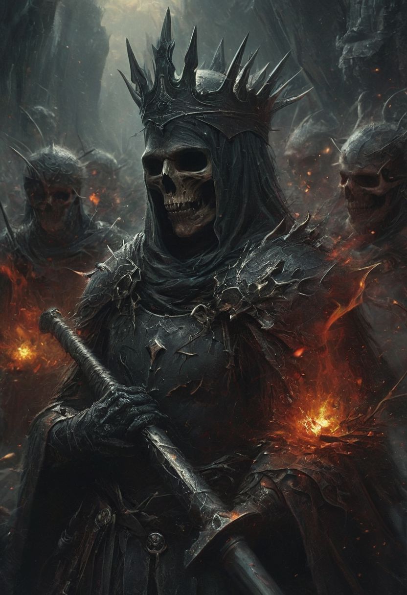 Completely Helm's fall absolutely nothing, pure black, detailed, but the Lord of the Rings of life are rising, FastNegativeV2, ral-dissolve,(James Ensor,Unica Zurn,Zdzislaw Beksinki:1.25), Skeletons,Weeping statues, Paranormal,Apparition, (Metallics:1.1), (Shape:1.1), (Monotyping:1.1), (Strobe light:1.2), Stone, Rhombus, ultra detailed, intricate, oil on canvas, dry brush, (surrealism:1.1), (disturbing:1.1) <lora:khorne:0.7> <lora:methurlant:0.5>
The king's guards fell like wheat before the scythe, their cries of alarm silenced by the swift and merciless blades of the assassin knights. In the heart of the fortress, they confronted the tyrant king himself, a figure wreathed in shadows and crowned with a crown of thorns.
A fierce battle ensued, the clash of steel and the crackle of dark magic filling the air with a palpable sense of impending doom. Sirah's daggers danced like silver serpents, finding their mark with unerring accuracy, 
creating a hyperpunk scene with desaturated translucent DARK Red and beige details, colorful (polaroid:0.7) with vibrant colors, (vacations, high resolution:1.3), (small, selective focus, european film:1.2), (sexual advance:1.1), ,end of hopes ,silence, extremely detailed,dark,sad, easynegative, digital artwork by Beksinski, extremely detailed, dark, chiaroscuro, low-key,in the style of Kelly Slater ,style by Kelly Slater,closeup,digital artwork by Beksinski, style of Kelly Slate
