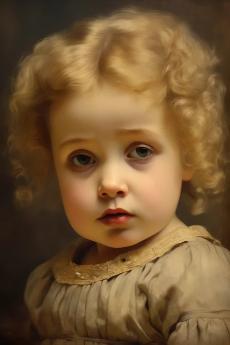 <lora:Sophie Gengembre Anderson Style:1>Sophie Gengembre Anderson Style - a portrait of a toddler from the Victorian Era.