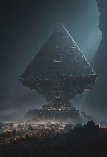 (pastel neon niji colors, terraforming mecha-Pyramid Like drdnght machine hovering above planet earth 20000 bc),
atmospheric haze, Film grain, cinematic film still, highly detailed, high budget, cinemascope, moody, epic, OverallDetail, gorgeous, 2000s vintage RAW photo, photorealistic, candid camera, color graded cinematic, eye catchlights, atmospheric lighting, skin pores, imperfections, natural, shallow dof,
extremely detailed, drdnght machine, Temple Ruin, industrialbuilding, spstation,