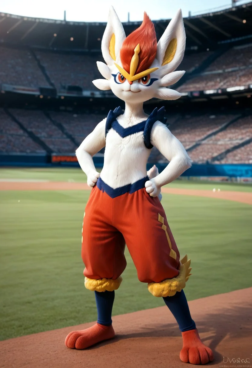 score_9, score_8_up, score_7_up, score_6_up, high res, detailed background, detailed face, detailed mouth, high detail, furry, fluffy, source_furry, solo, full-length portrait, blurred background, cinderace, pokemon (creature), rabbit tail, cinematic, <lora:1dkXLP:0.4> 1dk,
stadium, photorealistic, realistic, shadow,, closed mouth, ball, standing, hand on hip, smug, head tilt, blurry,