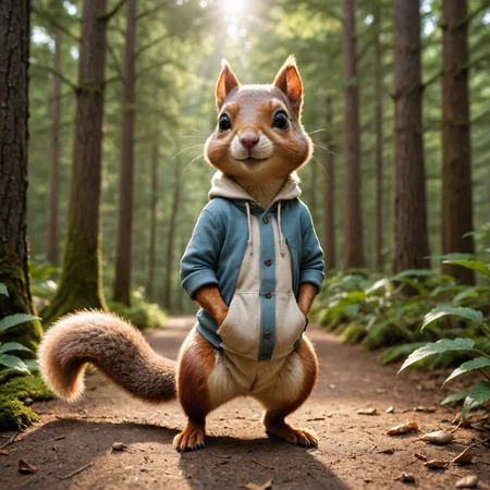 full body length by ((( Kelly Vivanco ) and Fabio Hurtado ) and Ted Nasmith ) and Kelly Mckernan of man and his pet squirrel , shallow depth of field <lora:more_art:0.30> <lora:midjourney:-0.15> <lora:RMSDXL_Enhance:0.50> <lora:RMSDXL_Creative:0.50> <lora:RMSDXL_Photo:0.50> <lora:RMSDXL_Darkness_Cinema:0.50> <lora:clothing_slider:2.00> <lora:great_lighting:1.50> <lora:aesthetic:1.50> <lora:photorealistic_portrait:1.50> <lora:extremely_detailed:1.50> <lora:dpo:0.25> <lora:perfect_hands:0.50>