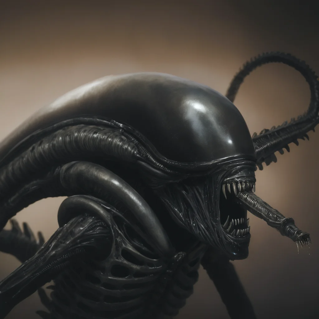 cinematic film still of <lora:Xenomorph:1>
Xenomorph a drawing of a creature with a large head,endoparasitoid extraterrestrial species,solo,open mouth,tail,teeth,signature,dated,no humans,saliva,sharp teeth,claws,monster , horror themed, dark themed, cinematic, film still, xenomorph style, shallow depth of field, vignette, highly detailed, high budget, bokeh, cinemascope, moody, epic, gorgeous, film grain, grainy