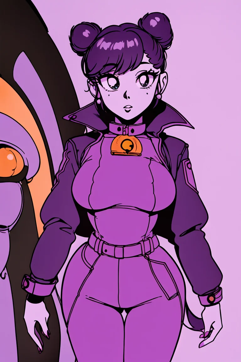 girl, (hotify,digital art,fit,hot body,instagram:1.2), (dog:1.4), (Futuristic,Wonderful Background:1.4),Bodybuilder,Round Breasts,(Seiza),Medium Hair,Pompadour,(lavender Parka,orange Bell Bottoms:1.3),Idolmaster,Bracelet ,(masterpiece,detailed,highres:1.4) <lora:90s_iron:0.7>