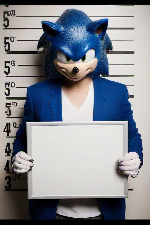Masterpiece,High Quality,
 <lora:PE_MugShot:0.8> PEMugShot,holding a sign,
Sonic the hedgehog