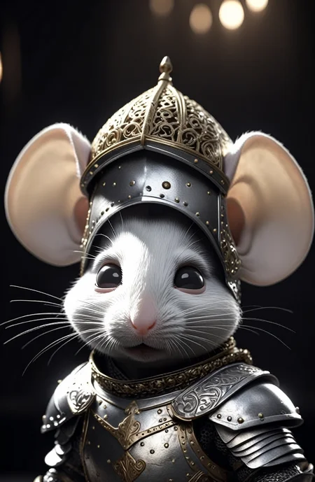 cute baby white mouse dressed as Jihad Knight, portrait, finely detailed armor, cinematic lighting, intricate filigree metal design, Dark gray background,4k, 8k, unreal engine, octane render, Enter ar 9:16 and testp and upbeta
<lora:Overgrown-SDXL:0.2> <lora:Chenorbyl_v1:0.2> <lora:RPGGuardsXL:0.6> <lora:sdxl_photorealistic_slider_v1:0.4>