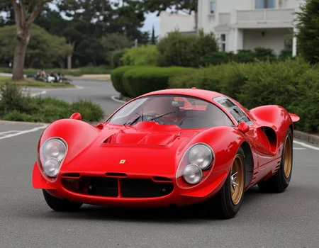 realistic photo of a car, ultra high quality, very detailed, sharp focus, highly detailed,<lora:Ferrari_412P:1>, 412p, ferrari