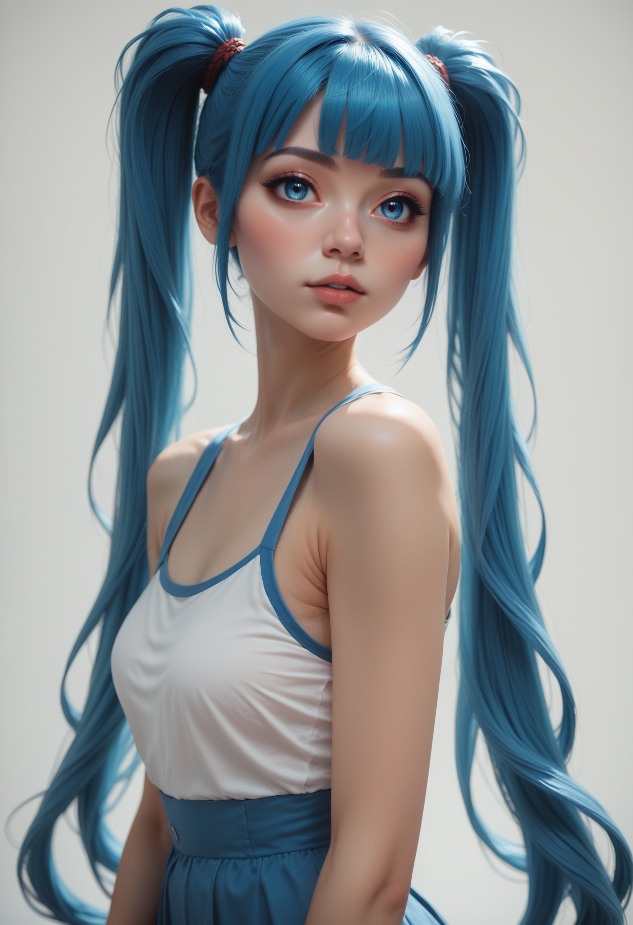 score_9, score_8_up, score_7_up, 1girl, solo, <lora:Dark_Somi_Pony_v0.1:0.5> d4rks0m1, long blue hair, twintails, blue eyes,