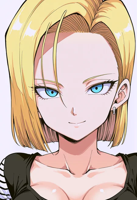 1girl, android 18, blonde hair, medium breasts, perky breasts, face portrait, detailed face, intricate face, detailed eyes, smile, looking at viewer, black shirt, long sleeves, striped clothes,
<lora:Erect_Sawaru:1> 3r3ct S4w4r0