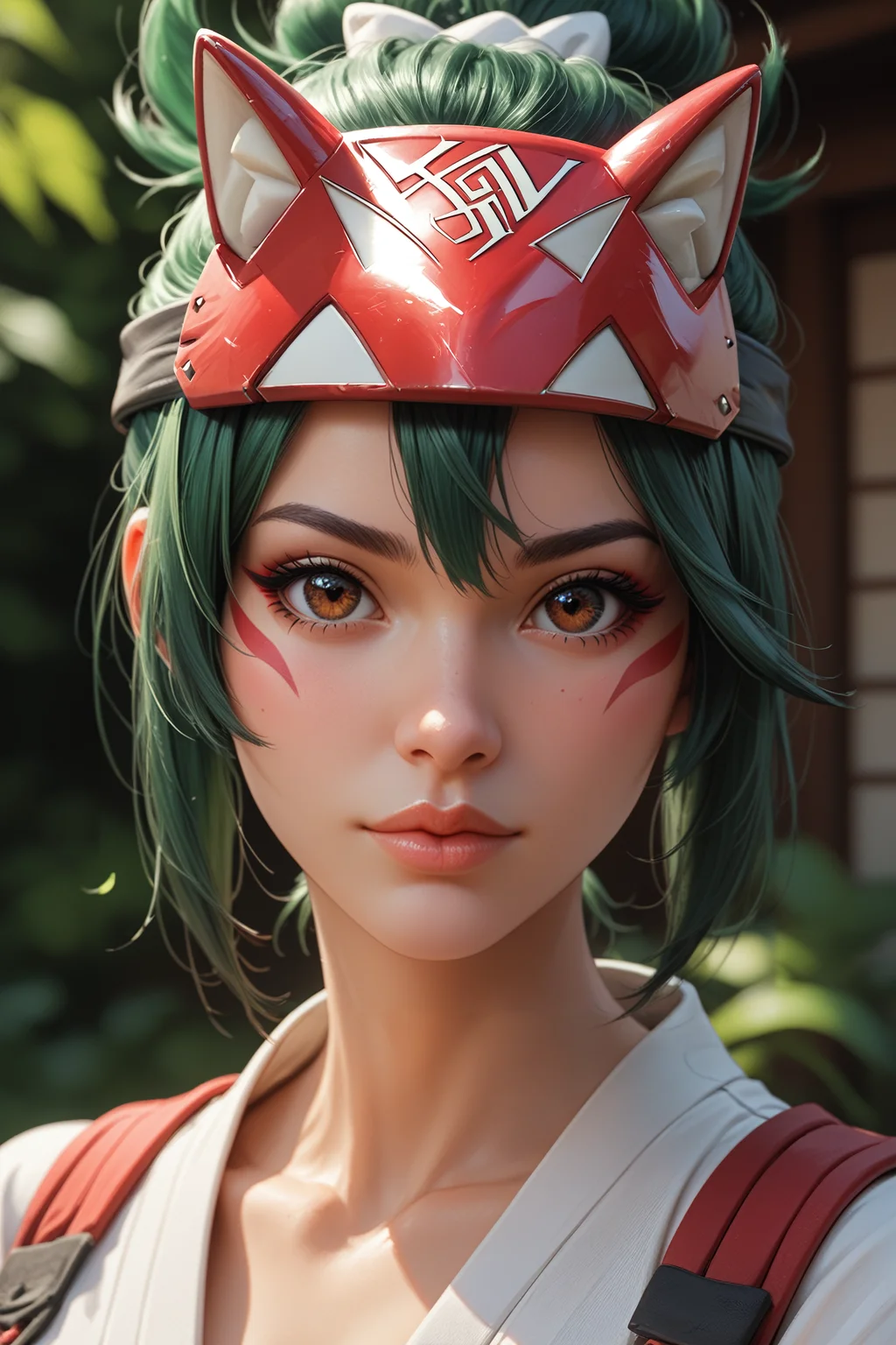 score_9, score_8_up, score_7_up, score_6_up
<lora:OKiriko:0.8>
OKiriko, 1girl, green hair, brown eyes, fox mask, facial marks, looking at viewer, portrait