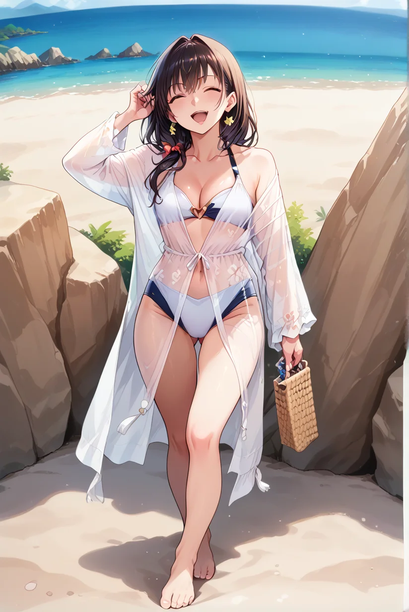 score_9, score_8_up, score_7_up, best quality, masterpiece, source_anime, anime screenshot, BREAK, 1girl, mesh cover-up clothes, , Off-the-shoulder bikini with a flounce overlay and a feminine floral print, closed clothes , full body <lora:mesh_cover-up_clothesv2:1.5>,long sleeves
litten, in beach, <lora:add-detail-xl:1> <lora:detail_eyes:0.5>