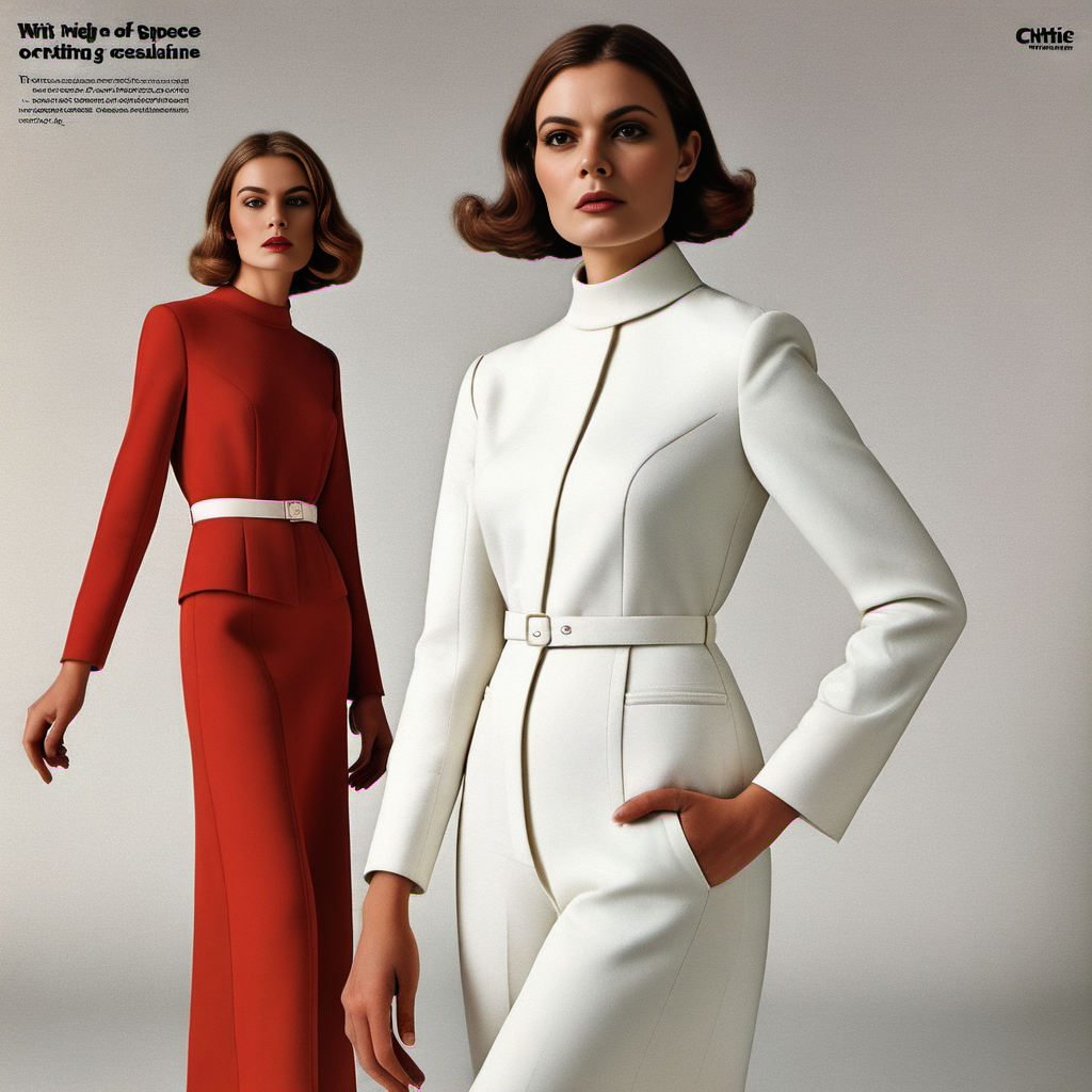 A high-fashion model posing elegantly for a clothing magazine's inner page. The model is dressed in a chic, avant-garde outfit, showcasing a blend of bold colors and experimental textures. The backdrop is minimalist, emphasizing the clothing's vibrancy and intricate design. The composition is magazine-style, with ample negative space for text and captions. The lighting is soft yet directional, highlighting the outfit's details and the model's striking features. The overall mood is sophisticated and trendy, embodying the magazine's cutting-edge fashion aesthetic, <lora:postwarfashion:0.6>