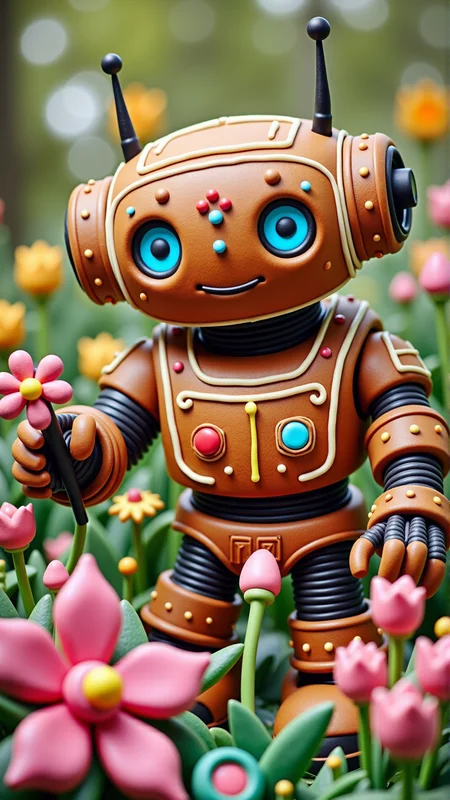 GingerbreadStyle a robot tending to a garden of electronic flowers
<lora:GingerbreadStyleFlux:0.9>