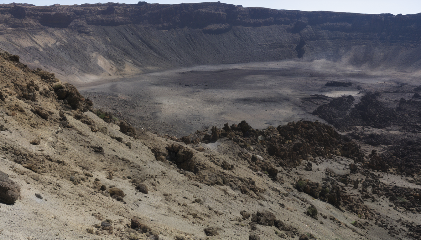 Volcanic Desert, no humans, scenery, outdoors, landscape, nature, traditional media, <lora:Volcanic Desert:1>,, masterpiece, best quality,