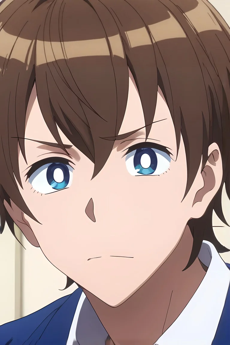 score_9, score_8_up, score_7_up, , rating_safe, , anime screencap, , official style, looking at viewer, , 1boy, solo, male focus, <lora:masato_oosuki_pony:0.98>, masato_oosuki, brown hair, blue eyes, short hair, bangs, hair between eyes, bright pupils, white pupils, , , <lora:sdxl_lightning_8step_lora:1>