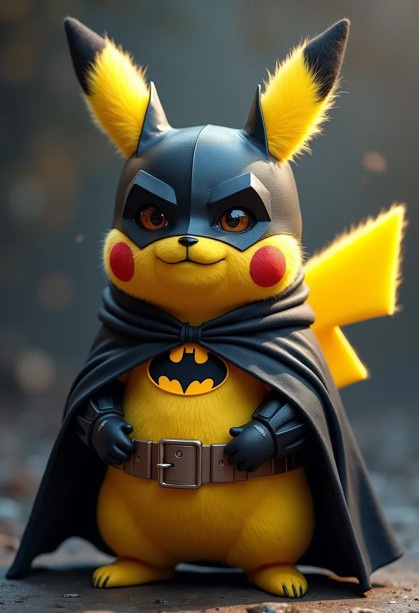 pikachu dressed as batman