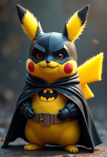 pikachu dressed as batman