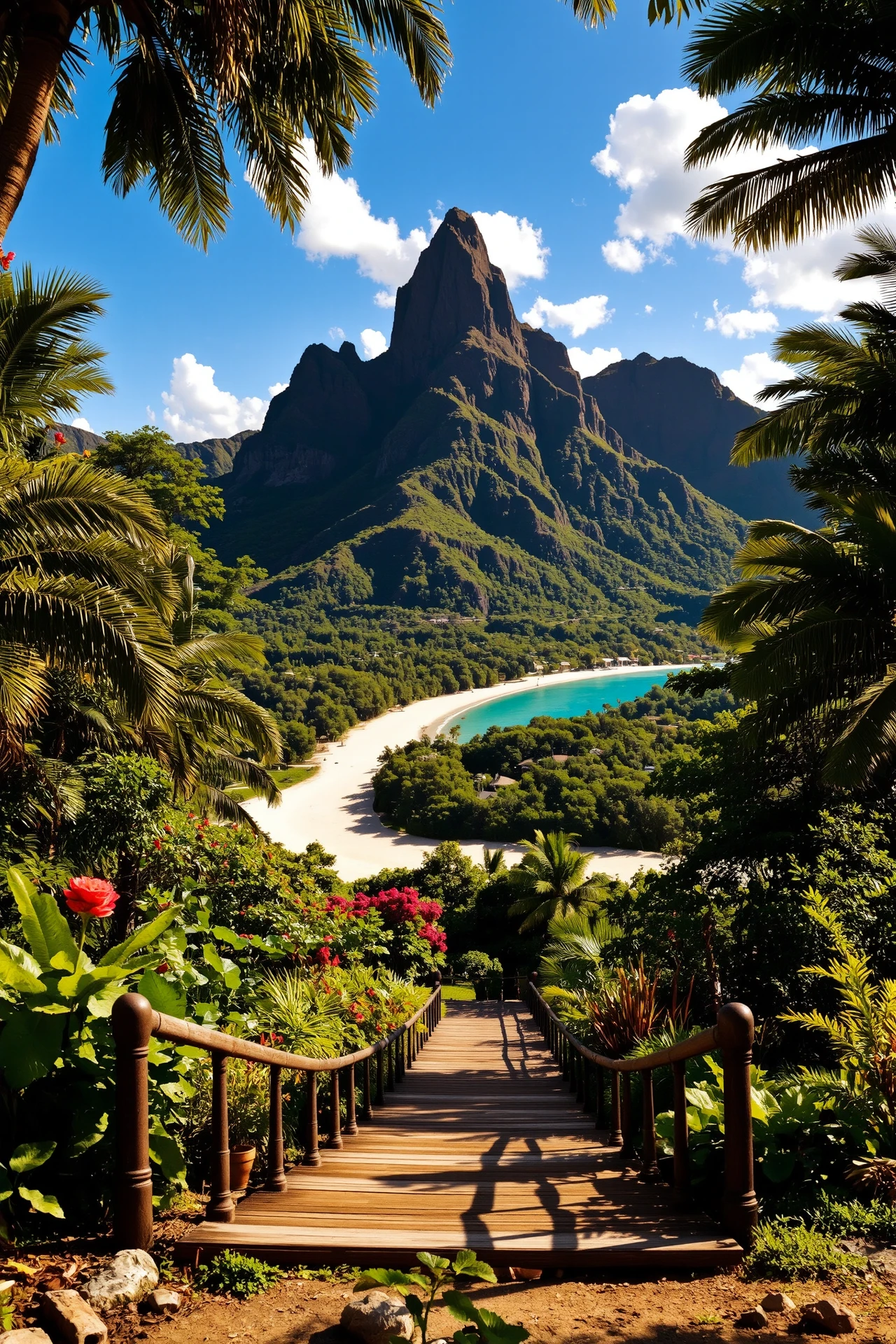 photo, photography, Fujifilm XT3 Viltrox, Bora Bora, French Polynesia landscape, noon, very intricate, very detailed, realistic. sharp, colorful, film grain, high contrast, <lora:Hand v2:1> <lora:Anti-Blur:1> <lora:Insane Detail Slider:0.5>  <lora:Flux.1_Turbo_Detailer:0.6> <lora:flux.1_lora_flyway_Epic-detail_v2:0.6>