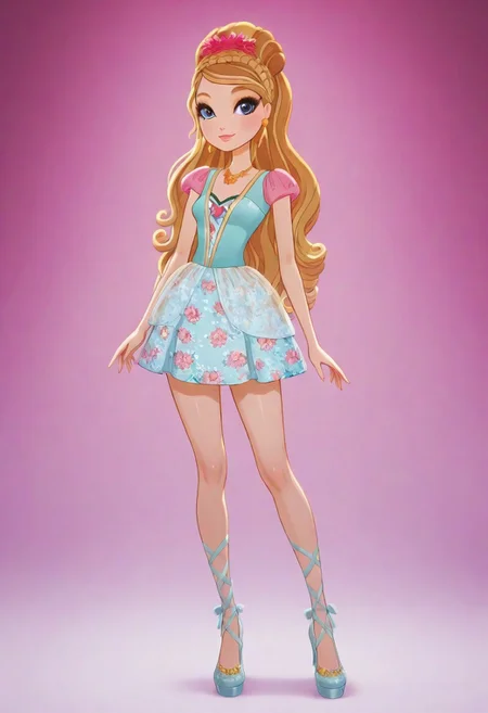score_9, score_8_up, score_7_up BREAK  shiny skin,  nsfw,  high quality, masterpiece
easynegative, s
ashlynn ella, ever after high, casual clothes, front view, face focus, full body visible,
DisneyRenstyle, 
light smile, passion, irl, realistic style