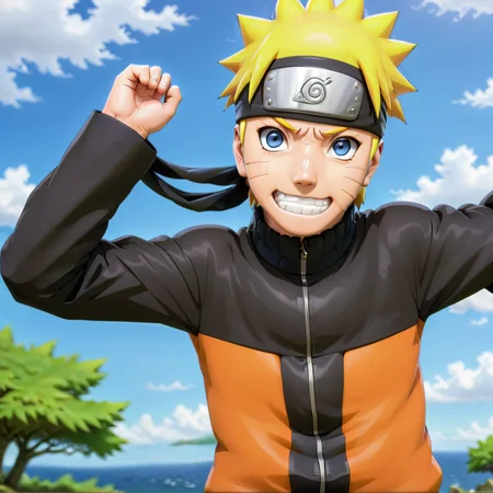 naruto,  <lora:narutov2:0.8>, solo, smiling