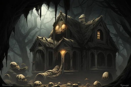 Photography, photorealistic, insanely real life detailed, 8k, highest resolution possible, sharp focus, taken with professional DSLR and lenses, cinematic, taken best skilled cinematographer, 
mong, monster, horror \(haunted house\), Darkness,
hiding in a house,night,dark,looking from hiding place at viewer, creature is small bu terrifying, hiding behind furniture, peeking to see how close you are,
horror movie atmosphere, cinematic dark night time lighting and dramatic shadows,