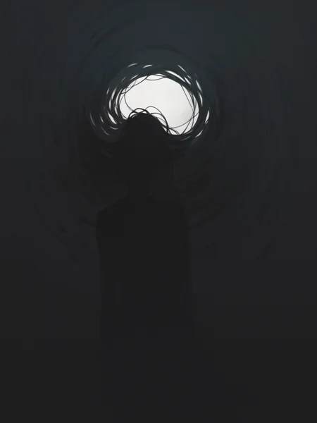 score_9, score_8_up, score_7_up, score_6_up, unw3ll <lora:UNW3LLXLP:1> black background, dark, gloomy, eerie, simple background, black hair, void,