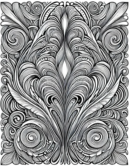 lineartlora, psychedelic, lineart, monochrome, black and white