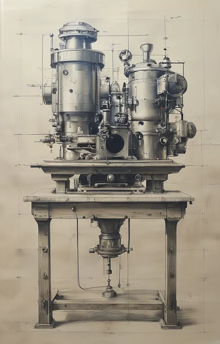 masterpiece,best quality,<lora:tbh249-sdxl:0.9>,illustration,Machine,drawings,