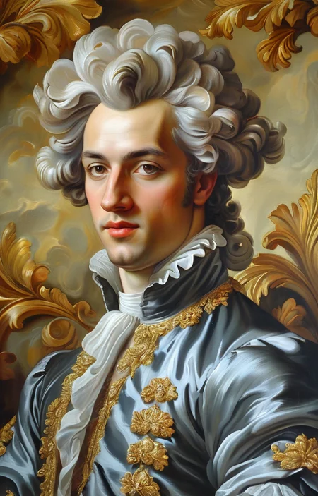masterpiece,best quality,<lora:tbh354-sdxl:0.75>,illustration,style of Baroque patten portrait of noble man