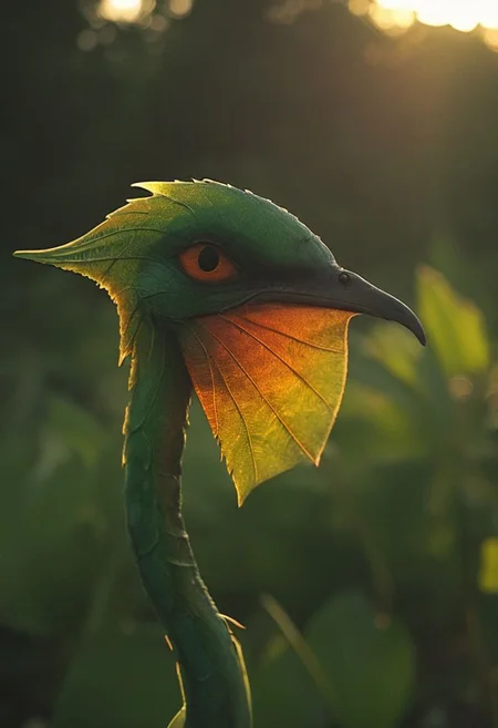 subsurface scattering, small flying plasma dragonlike bird detailed closeup, spread His Large leaf-Wings, spitting fire, infront of Sunset, ral-smoldino,
atmospheric haze, Film grain, cinematic film still, shallow depth of field, highly detailed, high budget, cinemascope, moody, epic, OverallDetail, 2000s vintage RAW photo, photorealistic, candid camera, color graded cinematic, atmospheric lighting, imperfections, natural, shallow dof