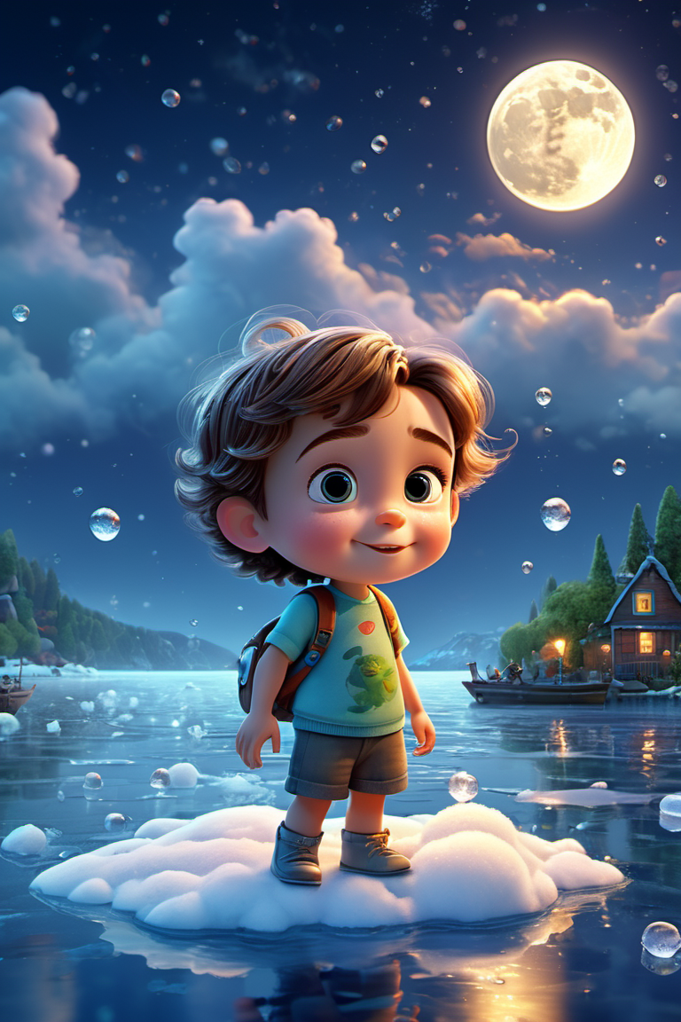 style of Pixar,(There is nothing more toxic or deadly than a human child.),in the style of cute and dreamy,backlight,colorful caricature,:d,smug,naughty_face,<lora:xl_more_art-full_v1:1>,
beautiful detailed glow, detailed ice, beautiful detailed water, (cold full moon), snowflake, (floating cloud:1.2),, (((masterpiece))),(((best quality))),((ultra-detailed)), Hyper Real,Photorealistic,16K,high detail,high resolution