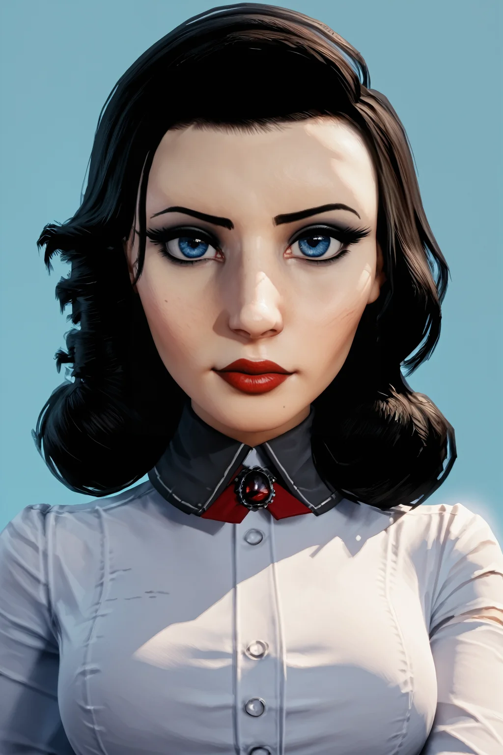 score_9, score_8_up, score_7_up, score_6_up
<lora:BioshockBurialElizabeth:1.0>
BioshockBurialElizabeth, 1girl, black hair, blue eyes, looking at viewer, simple background, portrait