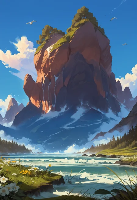 score_9, score_8_up, score_7_up, score_6_up, score_5_up, score_4_up,
<lora:ScenicHorizonsV3.1:1> sc3n1ch0r1s0ns,
flower, sky, day, cloud, water, blue sky, tree, bird, ocean, white flower, grass, cloudy sky, scenery, nature, yellow flower, rock, mountain, horizon, field, mountainous horizon, landscape,