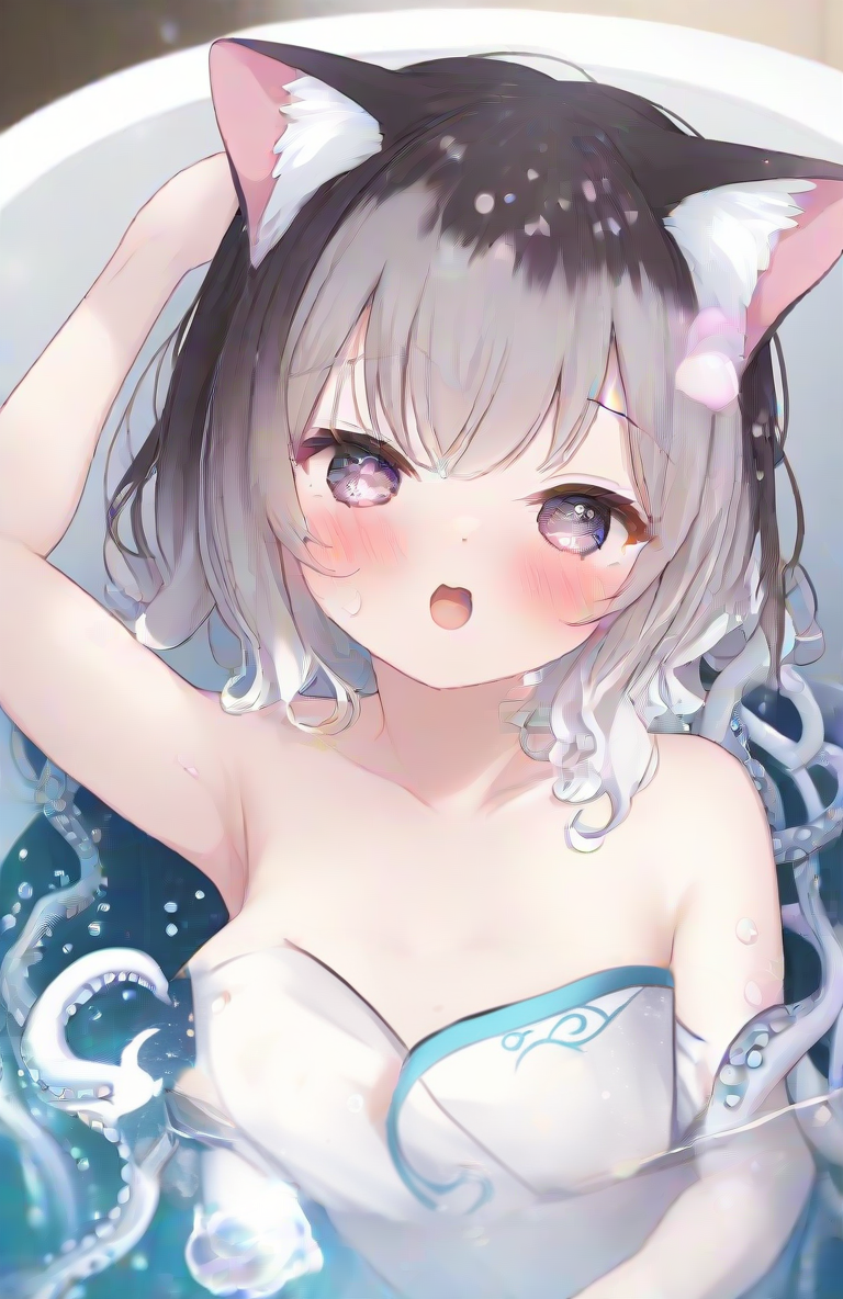 1girl <lora:catcat-xl:1>cat ears,anime style,higly detailed,
nai outdoors,(solo),1girl, fox ears,fox tail,(hanfu:1.2),portrait, [(simple)::0.1], [best quality,highly detailed,highly detailed:0.9], [[(white long hair:1.2), [[(white long hair:1.2), [[(white fox_ear fluff:1.3) :51 ]:0.8], [(masterpiece:1.5),(fantacy:0.9):0.3], [extremely detailed 8K wallpaper,(illustration:0.7),