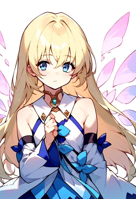 score_9,score_8_up,score_7_up,source_anime,zPDXL3,
*//*,<lora:ColetteBrunel-v2.1:1>,colettebrunel_a,1girl,blonde hair,long hair,blue eyes,short dress,detached sleeves,bare shoulders,blue jewelry,fairy wings,
*//*,upper body,