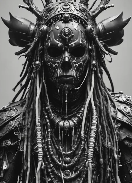 Rammellzee, Nicholas Alan Cope, close up, <lora:add-detail-xl:1>