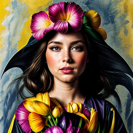 Authentic photographs featuring a vase brimming with vibrant GeorgiaOKeeffeFlowers flowers, (( yellow theme)), capturing the vivid hues and water droplets cascading. A detailed close-up explores the intricate cleavage, employing ultra-realistic photography with a digital SLR. The composition is enhanced with professional color grading, ensuring a clean and sharply focused image. The photo shoot employs epic composition techniques, achieving ultra-realistic and hyper HD results, emphasizing intricate details through HDR and 8K resolution. <lora:difConsistency_detail:0.45> <lora:more_details:0.55> <lora:speedy1p5:1.15>