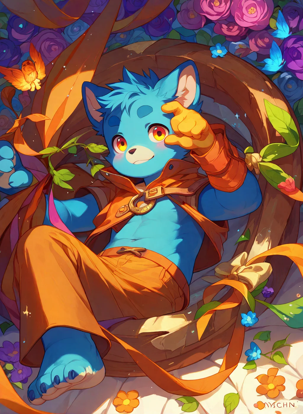 score_7_up, score_8_up, score_9,(young_adult:1.4),young_adult, artist:your_artist_name, anthro, male, young, clear_skin, (soft_lighting:1.2), (slightly_revealing_clothing:1.1), (innocent_expression:1.3), (vibrant_colors:1.1), (detailed_background:0.8) , zPDXL3
<lora:ANN01:0.1>
<lora:add-detail-xl:0.7>