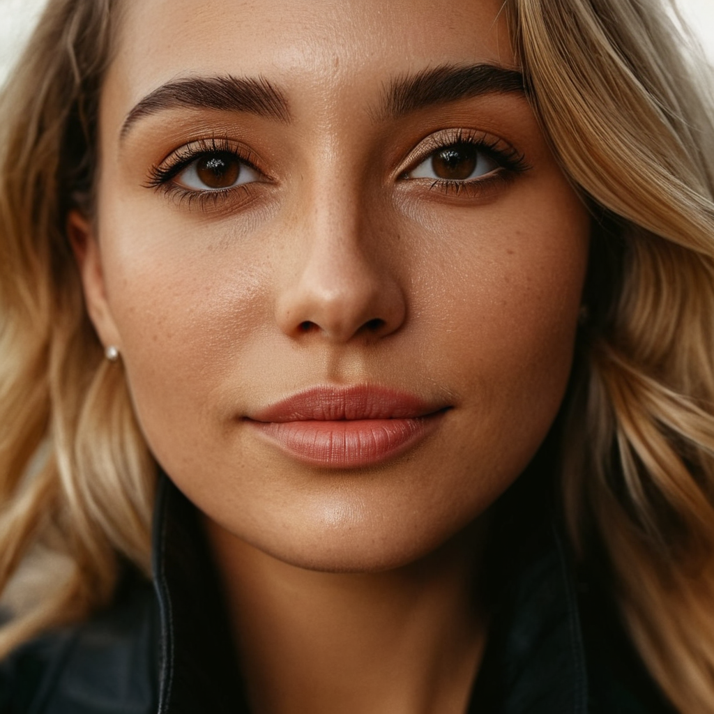 cinematic film still of  <lora:detailed_notrigger:0.3>
<lora:facial expression style v2:0.1>
<lora:perfection style:0.2> perfection style
<lora:TeethXL:0.1>
<lora:detailed:0.1> detailed
 <lora:skin texture style:0.9>
A cinematic skin texture style still image of a woman with a black jacket and a black jacket, detailed skin pore, film still, still photography style, sharp style, detailed style, perfect style, perfection style, Kodak film skin tone style, fujifilm skin tone style, professional photography style, skin textured, skin texture style, 1girl, solo, looking at viewer, smile, blonde hair, brown hair, brown eyes, jewelry, closed mouth, earrings, mole, lips, portrait, mole under mouth, realistic, nose, long hair, close-up, realistic skin style
, shallow depth of field, vignette, highly detailed, high budget, bokeh, cinemascope, moody, epic, gorgeous, film grain, grainy