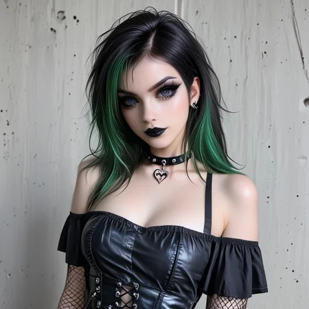 real life photo, realistic, realism, zPDXLrl, zPDXL2, egirl, goth, 26 years old, fairy, Goth_EGirl