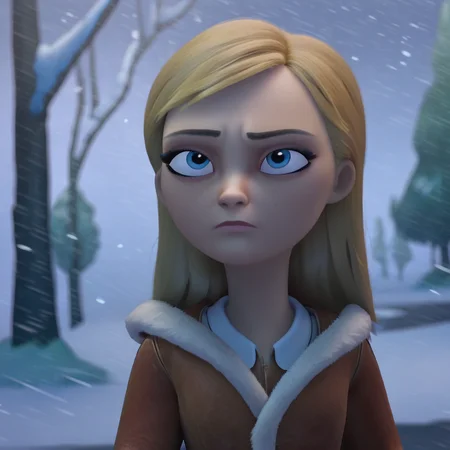 score_9_up, score_8_up, score_7_up, BREAK, Gerda, 1girl, solo, blonde hair, long hair, blue eyes, coat, fur trim, dress, upper body, <lora:Gerda_TheSnowQueen_PXL_Leaf2:1>, outdoors, snowing, movie still, depth of field, relaxing,