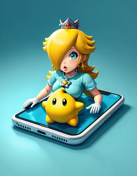 <lora:Phone_PH12X_Pony:1> ph12x, solo, 1girl, upper body, breasts, Rosalina from Mario