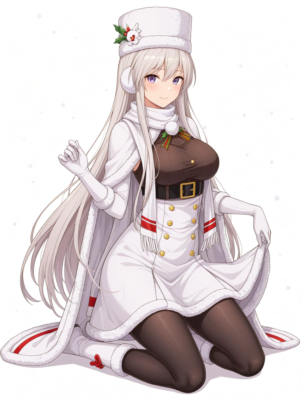 <lora:enterprise_XL_illustrious-noob_v1:1> 1girl, enterprise \(azur lane\),  santa costume, kneeling,, best quality, masterpiece, high quality,  highres, absurdres ,<lora:NoobV065sHyperDmd:1>