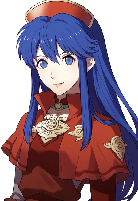 score_9, score_8_up, score_7_up, source_anime BREAK 1girl, solo, <lora:zs_FE3HPortraitsXL:1> fe3hportraits, upper body, white background,<lora:lilina_XL-bf16-pony-v1:1>lilina \(fire emblem\), smile
