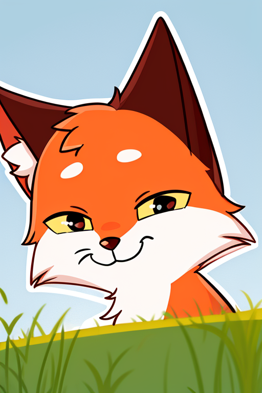 <lora:lisa-10:0.8> pappy, solo, looking at viewer, simple background, closed mouth, upper body, grey background, black eyes, no humans, :3, blue background, half-closed eyes, cat, portrait, furry, colored sclera, outline, white outline, body fur, animal focus, white fur, straight-on, yellow sclera, two-tone fur, orange fur
sitting in a meadow, outdoors, (satisfied face:1.3)
