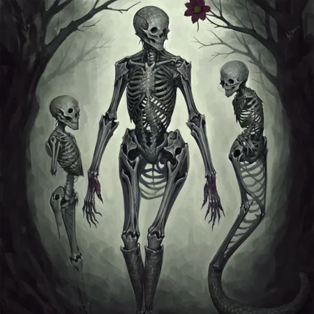 <lora:arielp:1.0>,
(arielpstyle:1.0), dark, horror, creepy, creepy-looking, painting, lovecraftian,
<lora:lamia-2_lamia-3__lamia-lamia-1--retro_ham_avas_jun_rifl--08-02:1.0>, (lamia:1.0), scales, full body, 1girl, dead, half skeleton, flowers